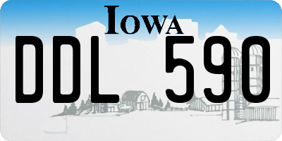 IA license plate DDL590