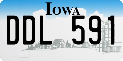 IA license plate DDL591
