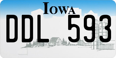 IA license plate DDL593