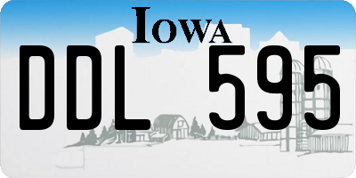 IA license plate DDL595