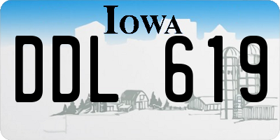 IA license plate DDL619