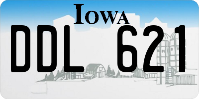 IA license plate DDL621
