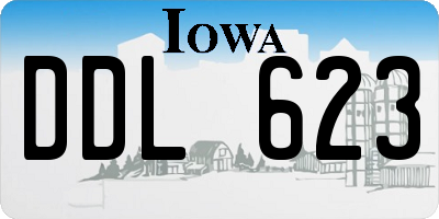 IA license plate DDL623