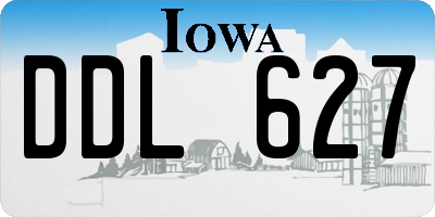 IA license plate DDL627