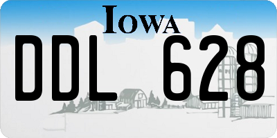IA license plate DDL628