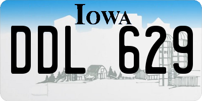 IA license plate DDL629