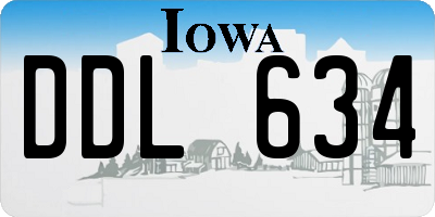 IA license plate DDL634