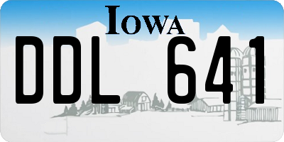 IA license plate DDL641