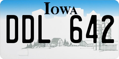 IA license plate DDL642
