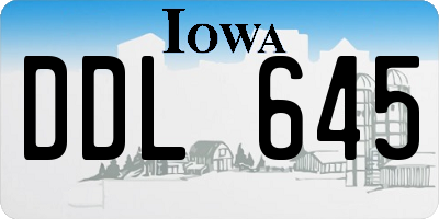IA license plate DDL645