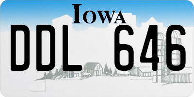 IA license plate DDL646