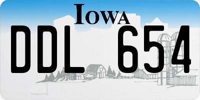 IA license plate DDL654