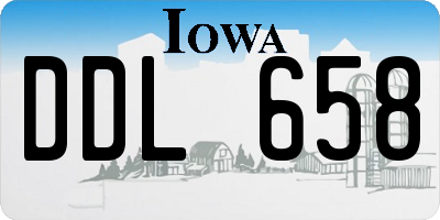 IA license plate DDL658