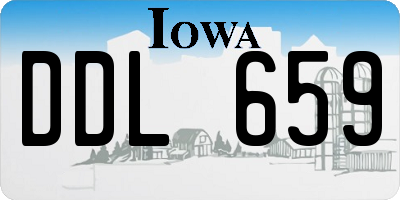 IA license plate DDL659