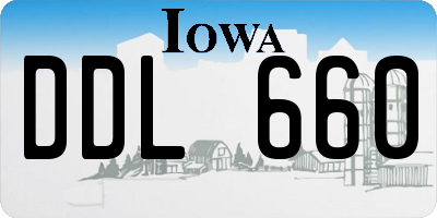 IA license plate DDL660
