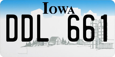 IA license plate DDL661