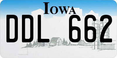 IA license plate DDL662