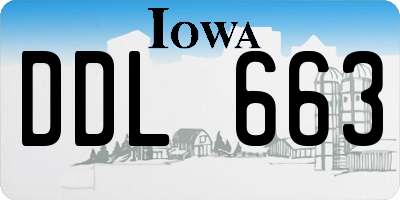 IA license plate DDL663