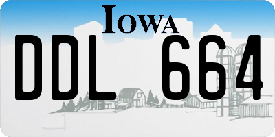 IA license plate DDL664