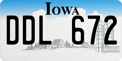 IA license plate DDL672