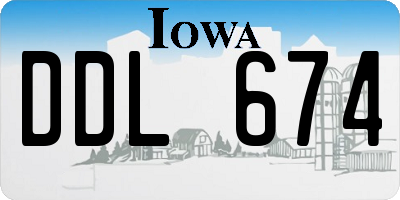 IA license plate DDL674