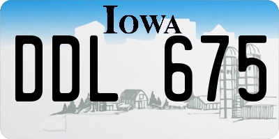 IA license plate DDL675