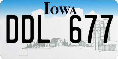 IA license plate DDL677