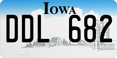 IA license plate DDL682