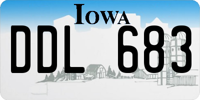 IA license plate DDL683