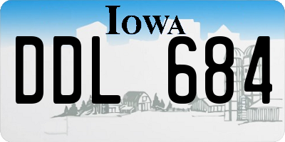 IA license plate DDL684