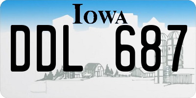 IA license plate DDL687