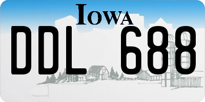IA license plate DDL688