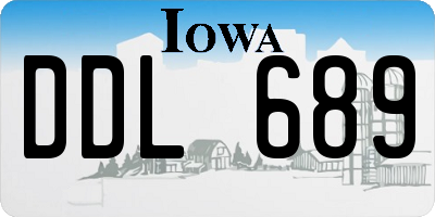 IA license plate DDL689
