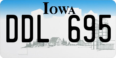 IA license plate DDL695