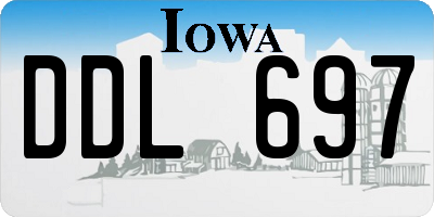 IA license plate DDL697
