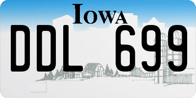 IA license plate DDL699