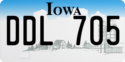 IA license plate DDL705