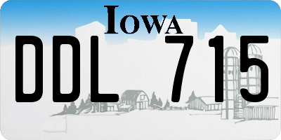 IA license plate DDL715
