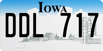 IA license plate DDL717