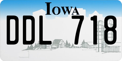 IA license plate DDL718