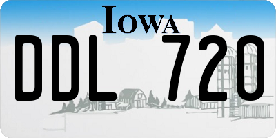 IA license plate DDL720