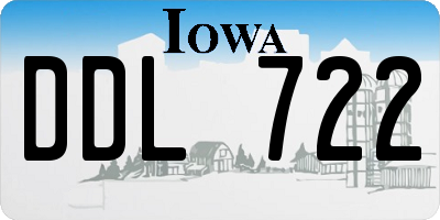 IA license plate DDL722