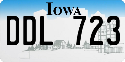 IA license plate DDL723