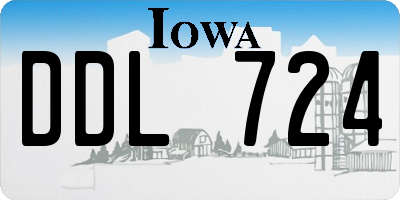 IA license plate DDL724
