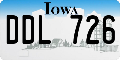 IA license plate DDL726