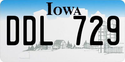 IA license plate DDL729