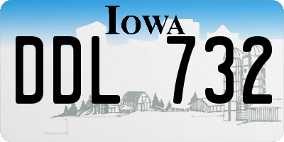 IA license plate DDL732