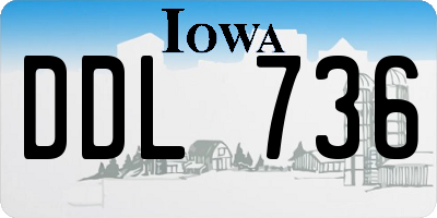 IA license plate DDL736