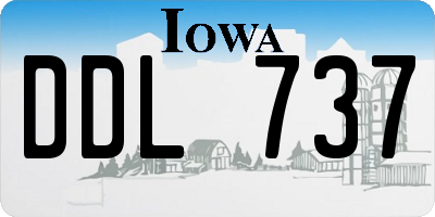 IA license plate DDL737