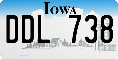 IA license plate DDL738